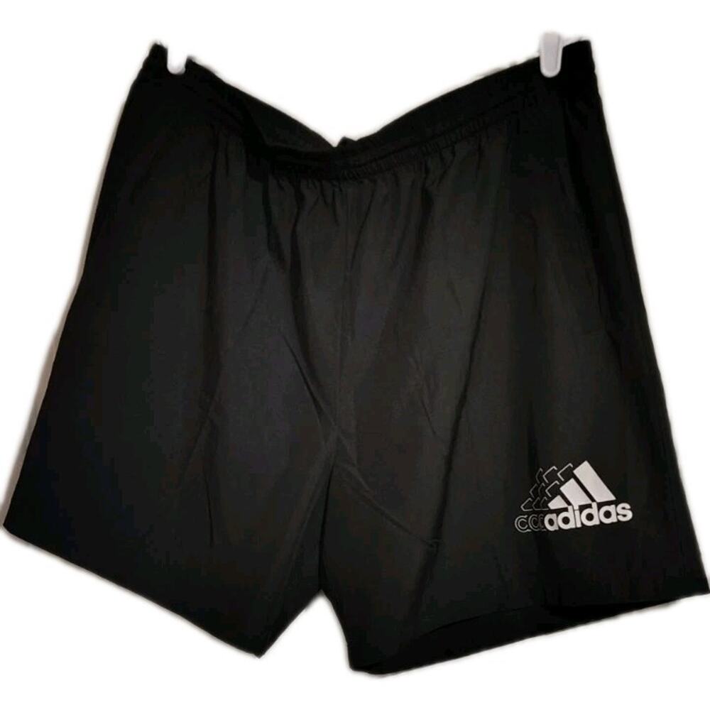 Adidas Shorts Mens Size 2xl New Black White Logo Sports Gym Workout Recycled 2X